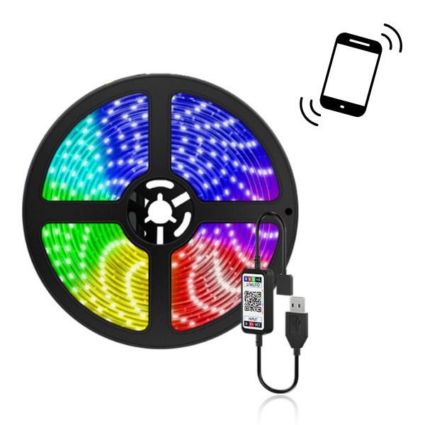 Taśma LED XTRIKE ME HT-5050 B3 RGB Bluetooth 3 m front